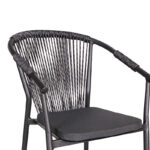 Τραπεζαρία Kliton-Convince σετ 5τεμ  αλουμίνιο σε ανθρακί απόχρωση 80x80x74εκ