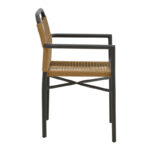 Τραπεζαρία Kliton-Clutch σετ 3τεμ  αλουμίνιο σε ανθρακί απόχρωση 80x80x74εκ