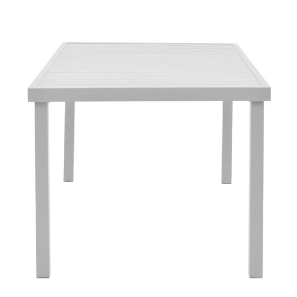 Τραπεζαρία Kliton-Raven σετ 5τεμ αλουμίνιο σε λευκή απόχρωση 150x80x74εκ