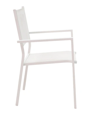 Τραπεζαρία Zacreta-Kliton σετ 5τεμ  αλουμίνιο σε λευκή απόχρωση 150x80x74εκ