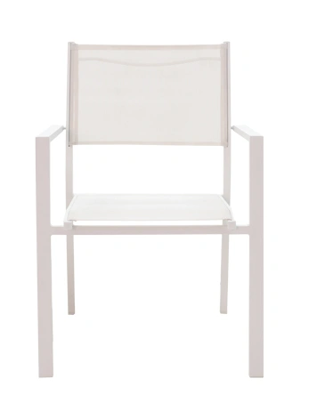 Τραπεζαρία Zacreta-Kliton σετ 5τεμ  αλουμίνιο σε λευκή απόχρωση 150x80x74εκ