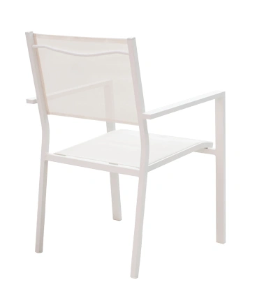 Τραπεζαρία Zacreta-Kliton σετ 5τεμ  αλουμίνιο σε λευκή απόχρωση 150x80x74εκ