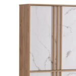 Παπουτσοθήκη-ντουλάπι Kumen oak μαρμάρου μελαμίνης 74x38x174εκ