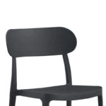 Καρέκλα Amvroan στοιβαζόμενη με UV protection ανθρακί pp 51x49x79.5εκ