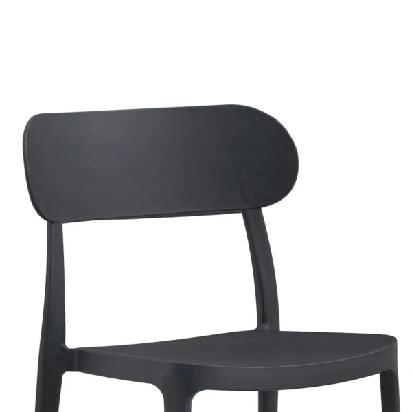 Καρέκλα Amvroan στοιβαζόμενη με UV protection ανθρακί pp 51x49x79.5εκ