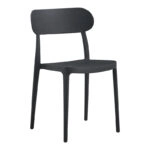 Καρέκλα Amvroan στοιβαζόμενη με UV protection ανθρακί pp 51x49x79.5εκ