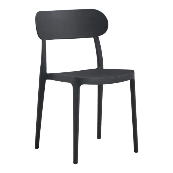 Καρέκλα Amvroan στοιβαζόμενη με UV protection ανθρακί pp 51x49x79.5εκ