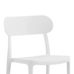 Καρέκλα Amvroan στοιβαζόμενη με UV protection λευκό pp 51x49x79.5εκ