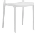 Καρέκλα Amvroan στοιβαζόμενη με UV protection λευκό pp 51x49x79.5εκ