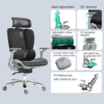 Καρέκλα γραφείου διευθυντή Chocky  μαύρο mesh 68x69x120εκ