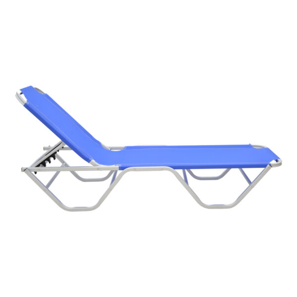 Ξαπλώστρα Dessie  αλουμινίου στοιβαζόμενη textilene μπλε 56x188x30εk