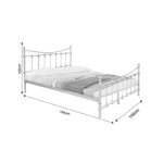 Κρεβάτι Beowulf  λευκό μεταλλικό 150x200εκ