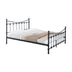 Κρεβάτι Beowulf  μαύρο μεταλλικό 150x200εκ