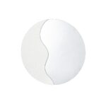 Καθρέπτης Τοίχου Στρογγυλός Λευκό MDF/Γυαλί Φ40x2cm