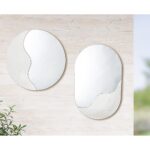 Καθρέπτης Τοίχου Στρογγυλός Λευκό MDF/Γυαλί Φ40x2cm