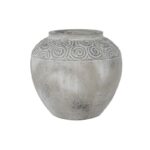 Artekko Pot Κασπώ από Τερακότα σε Γκρι Πατίνα (21x21x19.5)cm