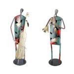 Διακοσμητικό  Μουσικός Πολύχρωμο Μέταλλο 13x15x36.5cm Σε 2 Σχέδια