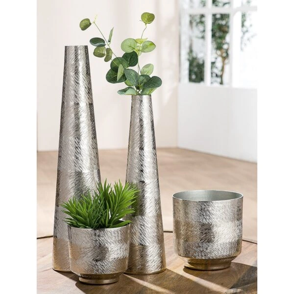 Κασπώ Ασημί Αλουμίνιο Φ15x15.5cm