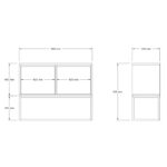 Κονσόλα - Μπουφές Zermat Megapap χρώμα μπεζ travertine - χρυσό 90x34x70εκ.