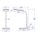ΦΩΤΙΣΤΙΚΟ ΓΡΑΦΕΙΟΥ LED BLAIN HM4444.02 ΜΑΥΡΟ ABS