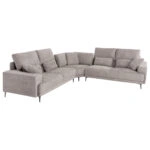 ΚΑΝΑΠΕΣ ΓΩΝΙΑ SYMMET HM3269.01 ΑΝΟΙΧΤΟ ΓΚΡΙ ΥΦΑΣΜΑ-ΑΝΘΡΑΚΙ ΠΟΔΙΑ 314x236x90-102Yεκ.