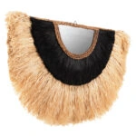 ΚΑΘΡΕΠΤΗΣ ΤΟΙΧΟΥ ΗΜΙΚΥΚΛΙΚΟΣ ΜΕ ΣΙΖΑΛ & ΑΜΠΑΚΑ ΧΡΩΜΑ ΦΥΣΙΚΟ ΜΑΥΡΟ 75x3x47Yεκ.HM7799