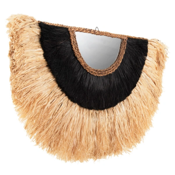 ΚΑΘΡΕΠΤΗΣ ΤΟΙΧΟΥ ΗΜΙΚΥΚΛΙΚΟΣ ΜΕ ΣΙΖΑΛ & ΑΜΠΑΚΑ ΧΡΩΜΑ ΦΥΣΙΚΟ ΜΑΥΡΟ 75x3x47Yεκ.HM7799