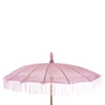 ΟΜΠΡΕΛΑ ΜΠΑΛΙΝΕΖΙΚΗ ΜΑΚΡΑΜΕ ΡΟΖ ΞΥΛO TEAK Φ200X250εκ. HM6035.04