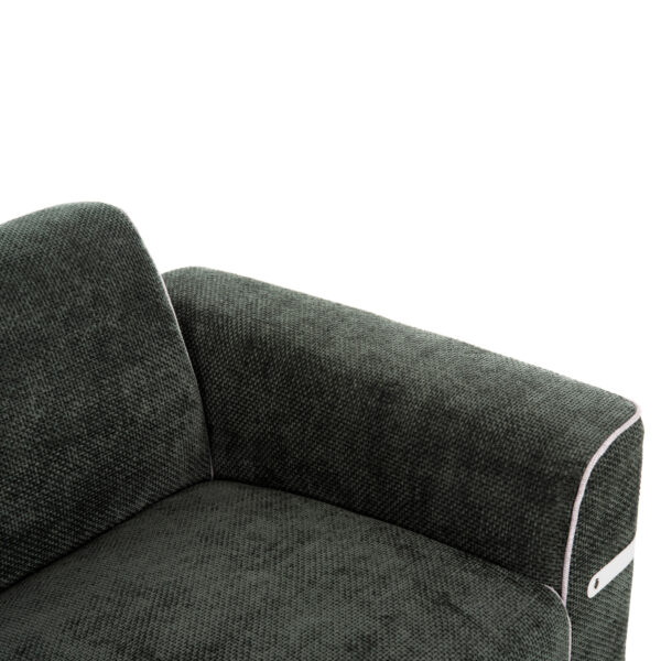 ΣΕΤ ΣΑΛΟΝΙ 2ΤΜΧ 3Θ+2Θ FERIN HM6070.03 ΠΡΑΣΙΝΟ ΥΦΑΣΜΑ ΜΕ ΜΕΤΑΛΛΙΚΑ ΠΟΔΙΑ