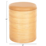 ΣΚΑΜΠΟ MITCH HM9886 ΦΥΣΙΚΟ RATTAN-ΚΑΘΙΣΜΑ ΑΠΟ PU ΜΠΕΖ Φ37x47Υεκ.