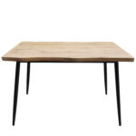 Τραπέζι Τραπεζαρίας  AMADORA Φυσικό/Μαύρο Μοριοσανίδα/PVC/Μέταλλο 120x80x75cm