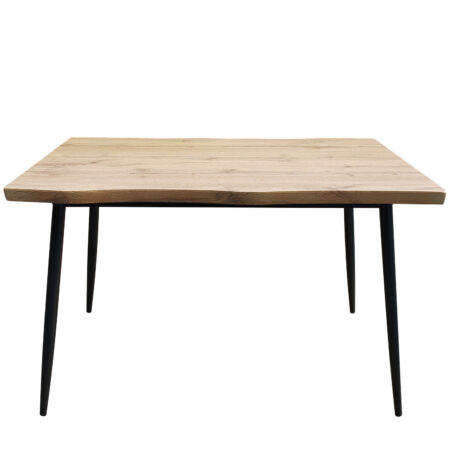 Τραπέζι Τραπεζαρίας  AMADORA Φυσικό/Μαύρο Μοριοσανίδα/PVC/Μέταλλο 120x80x75cm