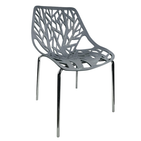 Καρέκλα Τραπεζαρίας  HARTMAN Γκρι PP/Μέταλλο 54x57x81cm