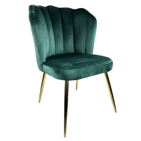 Καρέκλα Τραπεζαρίας ROCKAWAY Κυπαρισσί Βελούδο/Μέταλλο 48x48x85cm