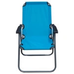 Καρέκλα Παραλίας Μπλε Μέταλλο/Ύφασμα 47x54x75cm