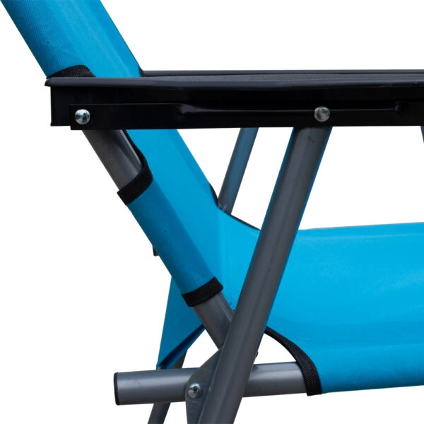 Καρέκλα Παραλίας Μπλε Μέταλλο/Ύφασμα 47x54x75cm