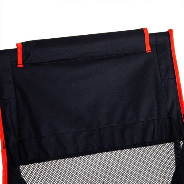 Καρέκλα Παραλίας  KAUAI Μαύρο/Κόκκινο Μέταλλο/Ύφασμα 55x44x89cm