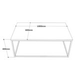 Τραπεζάκι Σαλονιού  RENFREW Πεύκο/Ανθρακί Μοριοσανίδα/Μέταλλο 100x60x40cm