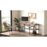 Γραφείο  GALLOWAY Πεύκο/Μαύρο Μοριοσανίδα/Μέταλλο 160x60x75cm