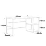 Γραφείο  GALLOWAY Πεύκο/Μαύρο Μοριοσανίδα/Μέταλλο 160x60x75cm