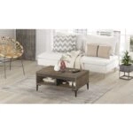 Τραπεζάκι Σαλονιού  STIRLING Καφέ/Ανθρακί Μοριοσανίδα/Μελαμίνη 90x60x40.6cm