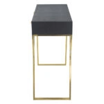 Console Κονσόλα Μαύρο με Χρυσά Πόδια Ξύλο/Μέταλλο (78x37x110)cm