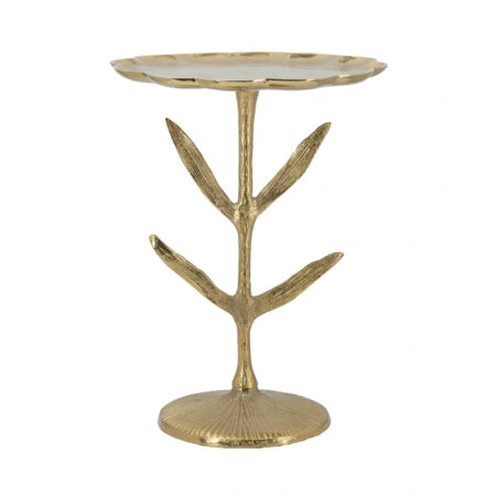 Artekko Zyla Χρυσό Μεταλλικό Βοηθητικό Τραπέζι (40x40x53.3)cm