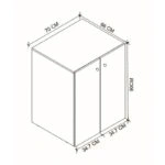 Έπιπλο πλυντηρίου Gray Megapap χρώμα sapphire oak 70x66x90εκ.