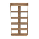 ΠΑΠΟΥΤΣΟΘΗΚΗ RIBBER HM18191.04 ΜΕΛΑΜΙΝΗ ΣΕ ΦΥΣΙΚΟ ΧΡΩΜΑ ΞΥΛΟΥ 73x30x142Υεκ.