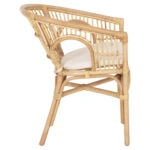 ΠΟΛΥΘΡΟΝΑ DAMPAR HM9929.04 RATTAN ΣΕ ΦΥΣΙΚΟ-ΛΕΥΚΟ ΜΑΞΙΛΑΡΙ 59x61x80Υεκ.
