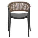 ΠΟΛΥΘΡΟΝΑ ΠΟΛΥΠΡΟΠΥΛΕΝΙΟΥ EVA HM6155.02 ΜΑΥΡΗ ΜΕ ΜΠΕΖ ΣΧΟΙΝΙ 58,5x49x83,5Υεκ.