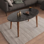 ΣΕΤ ΤΡΑΠΕΖΙ ΣΑΛΟΝΙΟΥ & 3 ΒΟΗΘ.ΤΡΑΠΕΖΙΑ VITAL HM18180.02 ΜΕΛΑΜΙΝΗ ΜΑΥΡΟ ΜΑΡΜΑΡΟ-ΚΑΡΥΔΙ ΠΟΔΙΑ