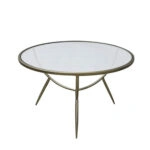VERO COFFEE TABLE ΔΙΑΦΑΝΟ ΧΡΥΣΟ 75x75xH49,5cm