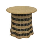 NUBIA COFFEE TABLE ΦΥΣΙΚΟ ΜΑΥΡΟ 60x60xH52,5cm